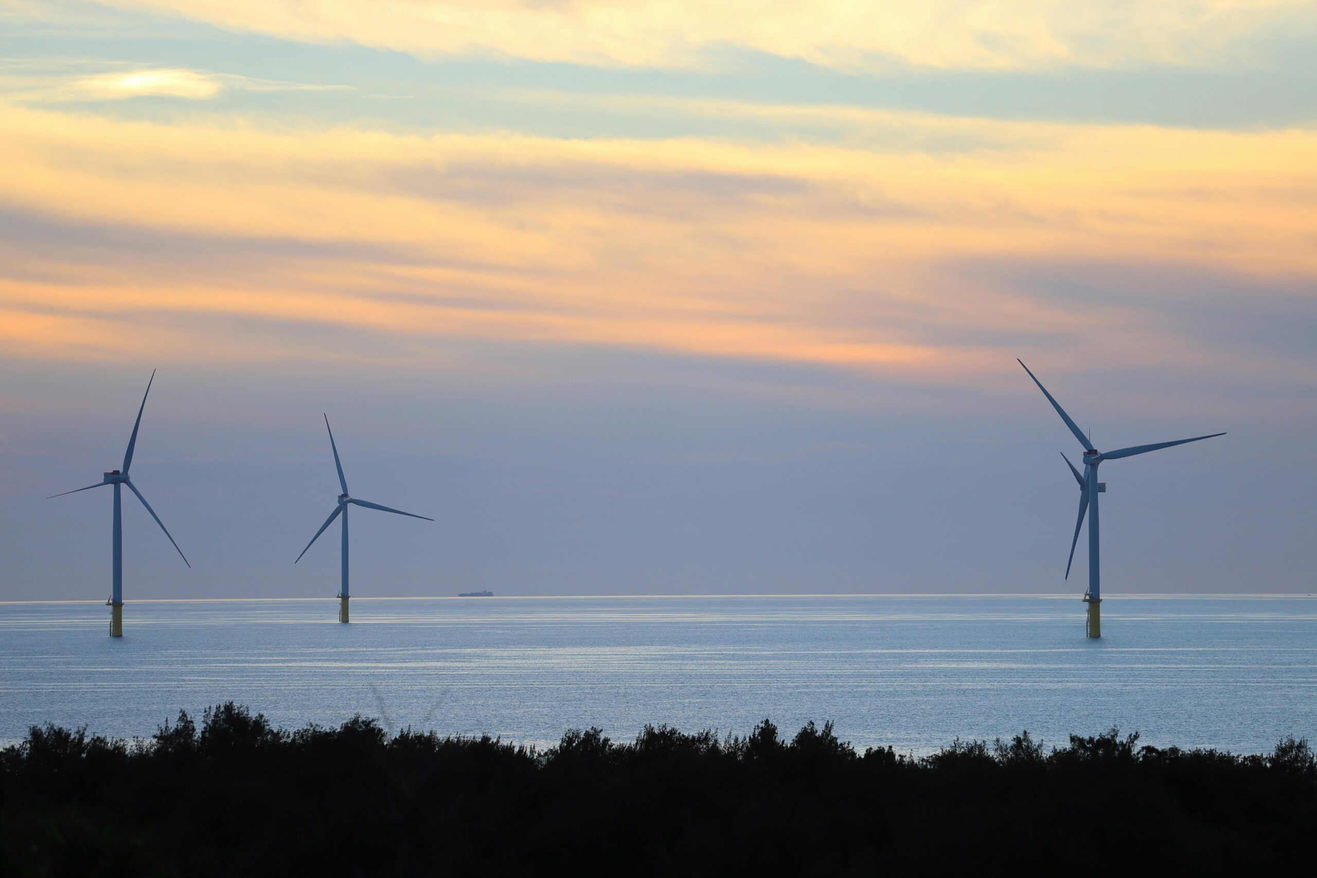 Photo of offshore wind farm from Pexels. Photo by p-hsuan-wang